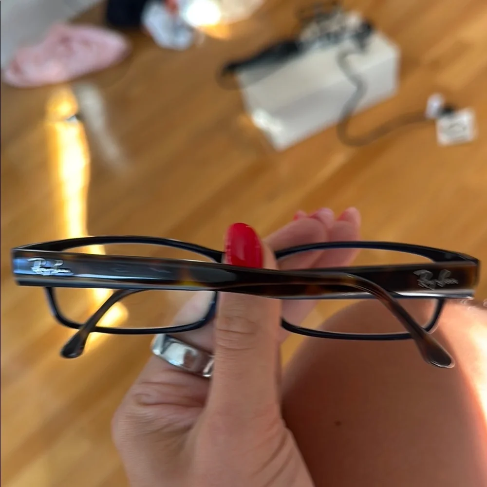Ray-Ban RB5114 5064 Eyeglasses Rectangle Blue Full Rim Frame 52-16-135